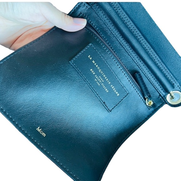 Sézane Gaby Black Leather Tote Bag - Picture 9 of 11